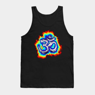 colorful psychedelic OM symbol Tank Top